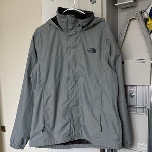 The North Face Men's Gray Raincoat with hood